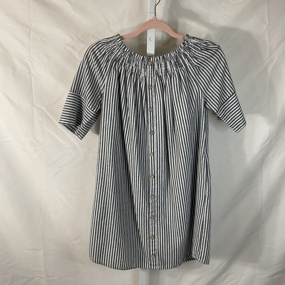 Paper Crane Other - Paper Crane Navy and White Striped Kids Dress